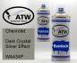 Preview: Chevrolet, Dark Crystal Silver Effect, WA434P: 400ml Sprühdose + 400ml Klarlack - Set, von ATW Autoteile West.